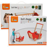 Https: www.cchobby.nl viga-doll-bed-and-wooden-doll-cart-red-2-parts-1-set
