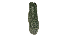 Vase leaf ceramic 19x11x46,5h darkgreen