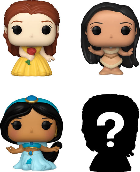 Funko bitty pop: Disney Princess 4-pak seria 2 - chłopska piękność 90 - pocahontas 197 - jaśmin 326 + tajemnica
