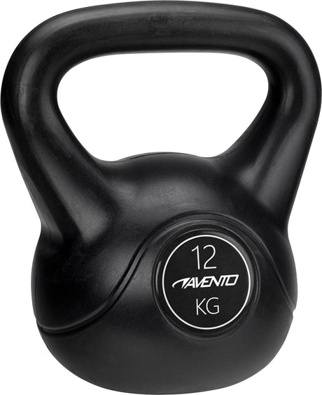 Avento kettlebell - 12 kg - zwart