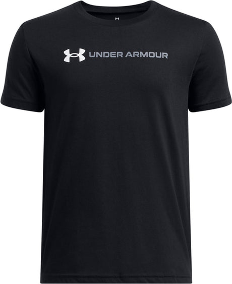 Koszulka sportowa unisex Under Armour ua b logo wordmark ss - czarno - biało - szara