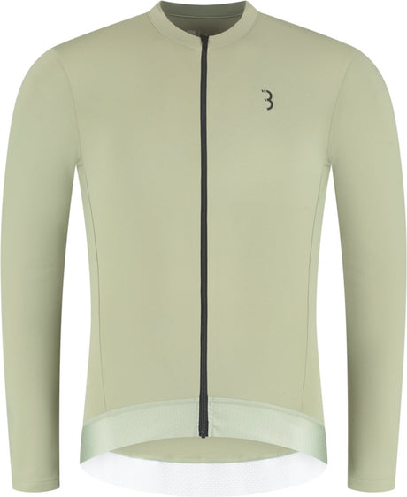 Bbb cycling transition lange mouwen fietsshirt heren en dames - 10-15 °c - mtb en wielrenshirt met 4 zakken - groen - xl - bbw-501 xl