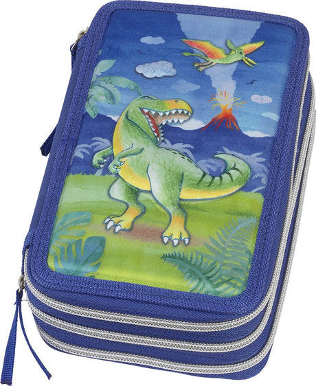 Etui na rysunki Faber-castell - dino - wypełnione 3-warstwowo, 44 sztuki - fc-573041