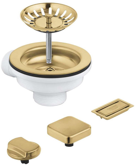 Armatura odpływowa Grohe - sitko do zlewu z akcesoriami, szczotkowane Cool Sunrise 40996gn0