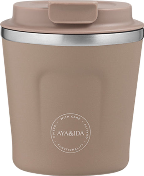 Aya ida aya ida - cup2go - filiżanka do kawy - kawa na wynos - kubek podróżny - zabierz ze sobą - 240ml - zgaszony brąz nowy