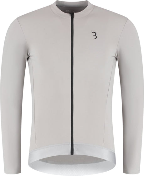Bbb cycling transition lange mouwen fietsshirt heren en dames - 10-15 °c - mtb en wielrenshirt met 4 zakken - grijs - xl - bbw-501 xl
