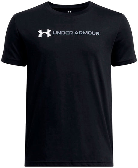 Koszulka sportowa unisex Under Armour ua b logo wordmark ss - czarno - biało - szara