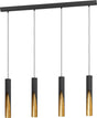 Eglo barbotto hanglamp - gu10 - 92,5 cm - zwart goud - staal