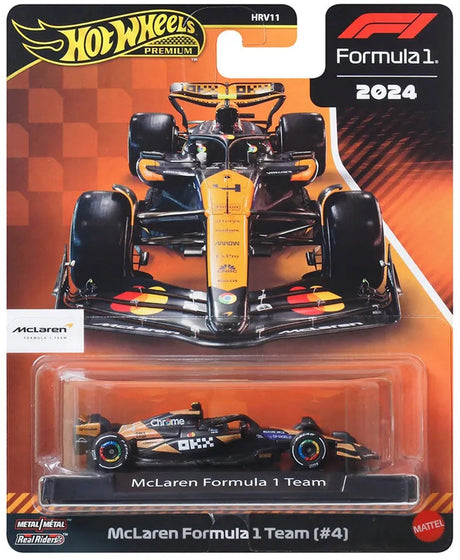 Kolekcjonerski samochód wyścigowy Hot Wheels premium Formuły 1 - Lando Norris McLaren