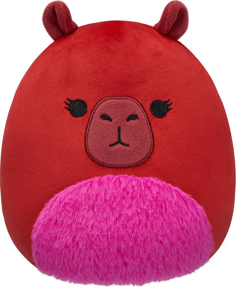 Squishmallows - marcia - bordowa kapibara z puszystym brzuchem 19cm
