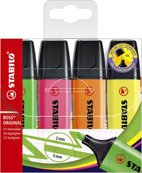 Stabilo markeerstift boss 70 4 assorti 4st | 5 stuks