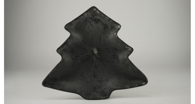 Tray kerstboom grijs 21x19x2cm