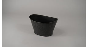 Ovale pot kansas klein grijs 21,6x15x12cm