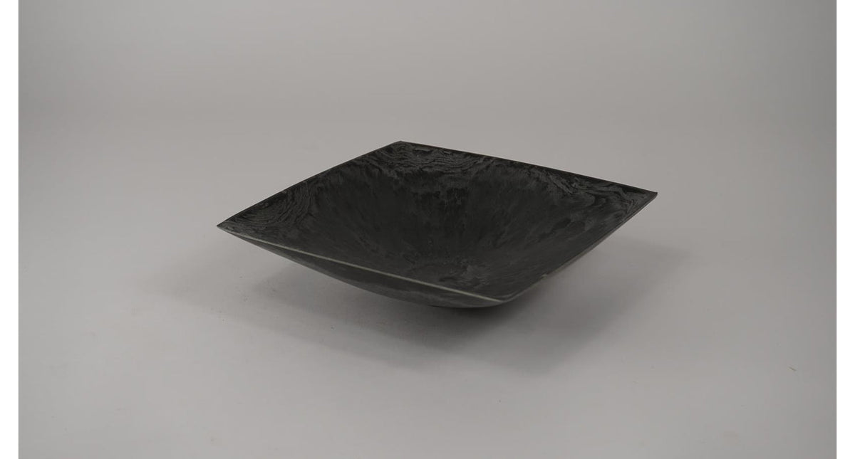 Schaal vierkant grijs oplopend middel 23,5x23,5x6,5cm