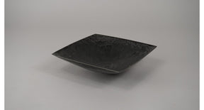 Schaal vierkant grijs oplopend middel 23,5x23,5x6,5cm
