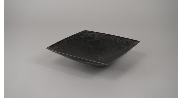 Schaal vierkant grijs oplopend middel 23,5x23,5x6,5cm