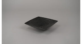 Schaal vierkant grijs oplopend klein 18x18x5cm