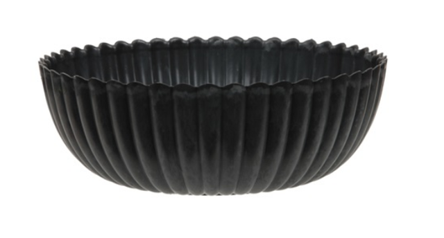 Schaal kartelrand grijs d15 h6cm