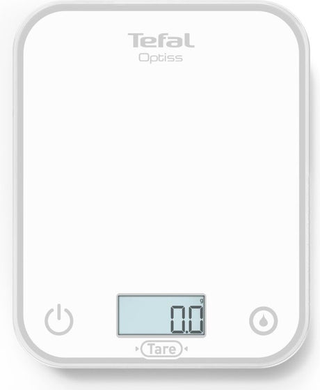 Tefal optiss bc50u0 - cyfrowa waga kuchenna - biała - kompaktowa - max. 5 kg - skala precyzyjna