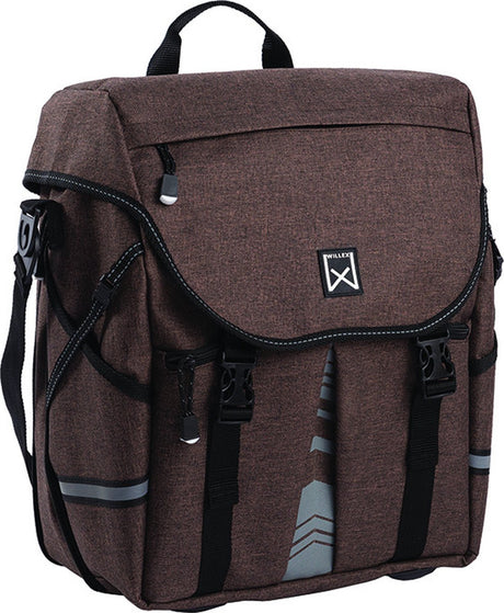 Willex sakwa s 1200 - pojedyncza torba rowerowa - 10 litrów - kolor brązowy