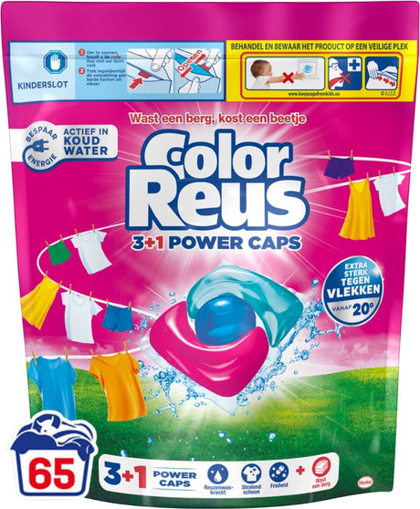 Kapsułki Color Reus 3+1 - kapsułki do prania - pranie kolorowe - 65 prań - opakowanie zbiorcze