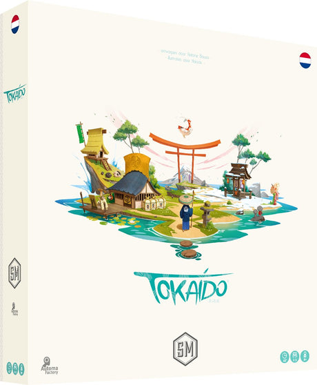 Gra planszowa Asmodee Tokaido przygodowa strategiczna gra rodzinna dla 1-5 graczy.