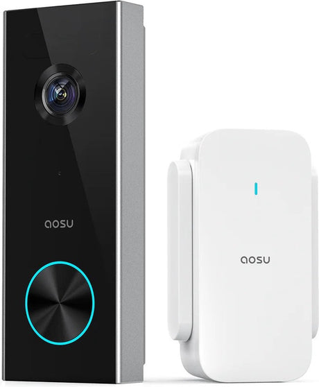 Wideodomofon Aosu Pro - dzwonek wideo 2K z podstawą - alarm antykradzieżowy - Google Alexa