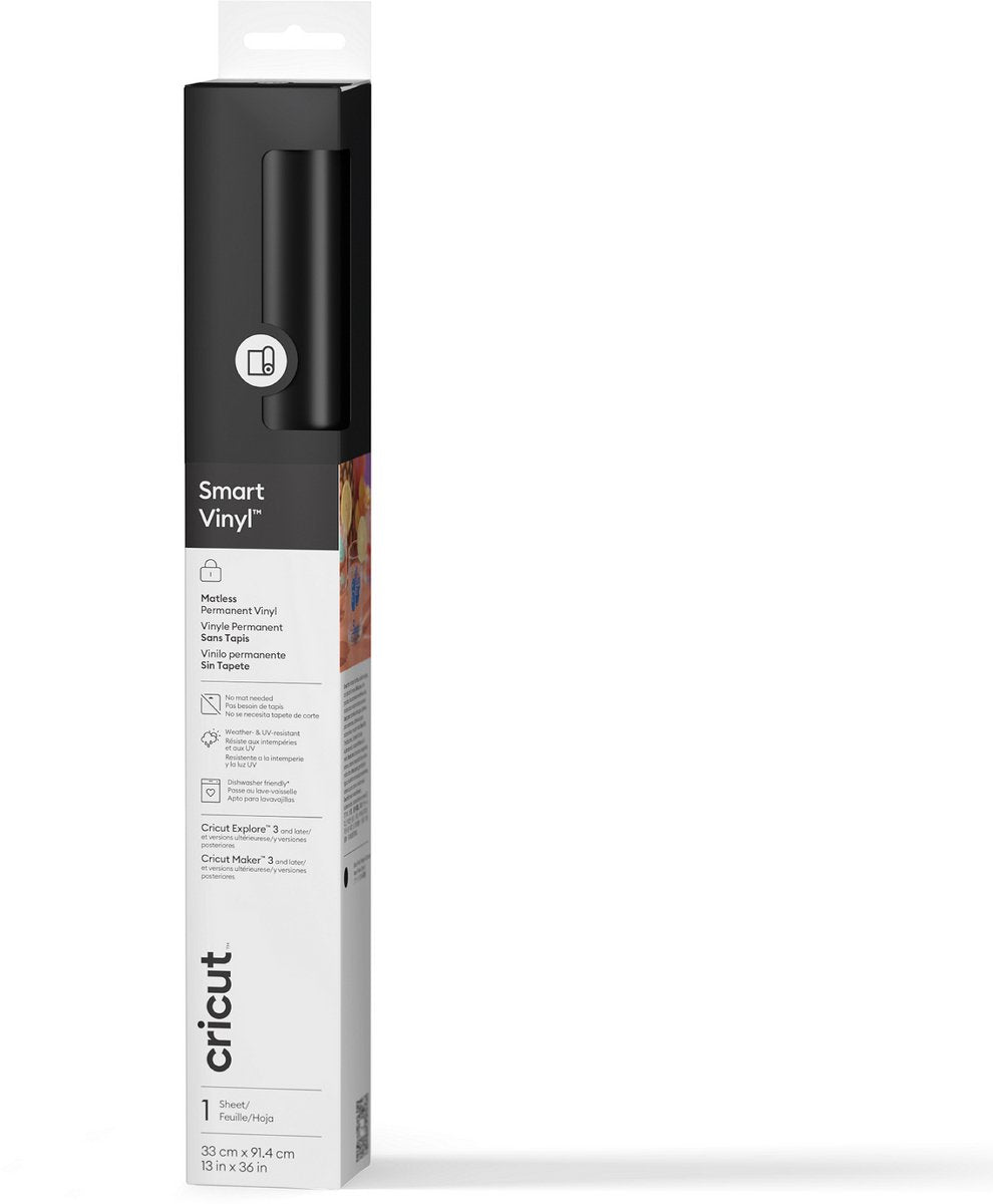 Cricut inteligentny winyl permanentny 33x91cm – czarny (1 ark.)