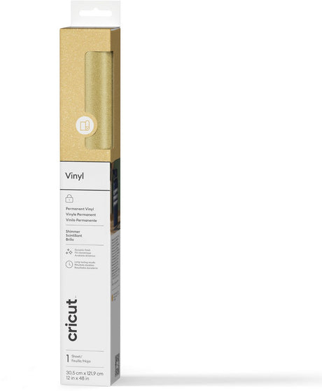 Cricut premium winylowy permanentny z blaskiem 30x120cm – złoty