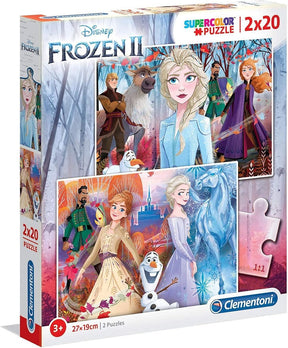 Clementoni - puzzle - 2x20 elementów - mrożone 2 - puzzle dla dzieci - od 3 lat
