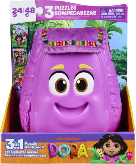 Spin master games panoramiczne puzzle dora 3 w 1, 24 i 48 elementów, puzzle dla dzieci, aktywność głosowa bez ekranu