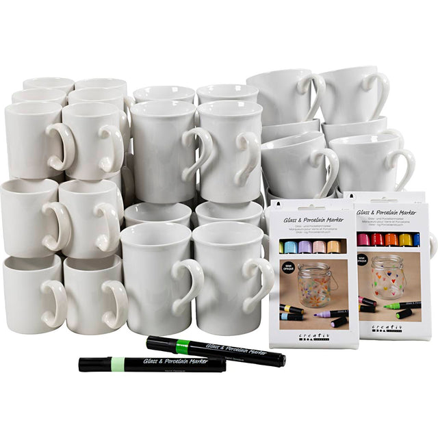 Firma Creativ https: www.cchobby.nl grupa zestaw-kubki-malowanie-h-7-10-cm-biały-1-zestaw