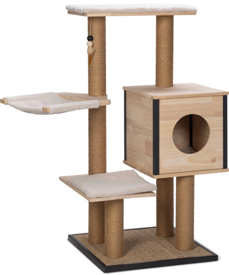 Designed by lotte nela - krabmeubel - hout - bruin - 56x56x124 cm