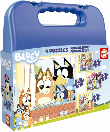 Educa borras educa - niebieska progresywna walizka - puzzle - od 3 lat - 25 sztuk - prezenty Sinterklaas
