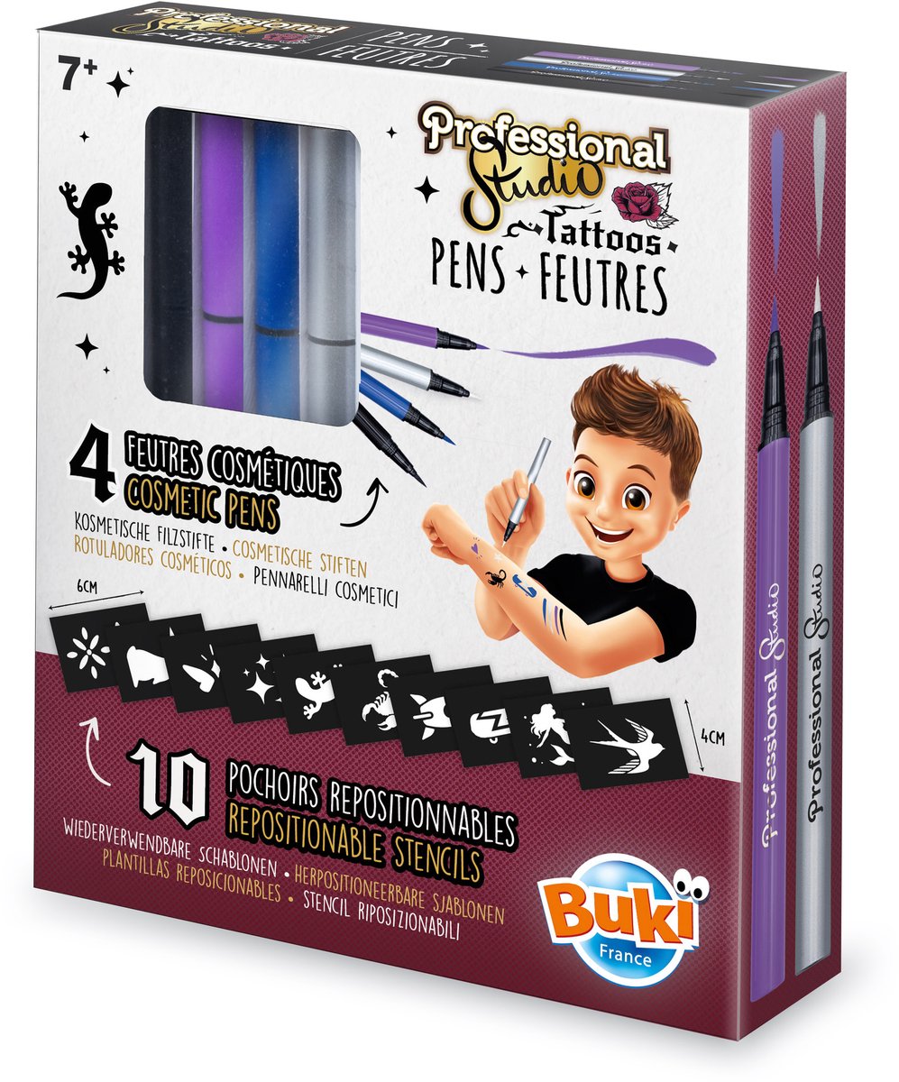 Buki france buki marker studio tatuażu - w kolorze srebrnym