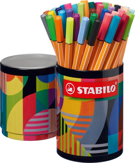 Cienkopisy Stabilo point 88 arty w metalowym okrągłym opakowaniu - 45 szt.