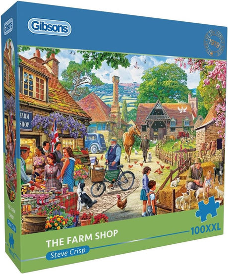 Układanka Gibsons Farm Shop 100xxl kawałków kolorowych zabawek.
