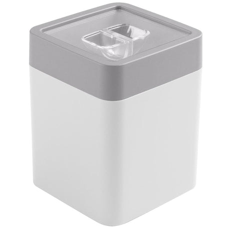 Domowa puszka do przechowywania Sunware Sigma 0,6 l, biała, jasnoszara, 9 x 9 x 11,4 cm