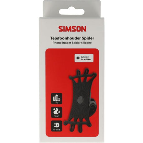 Uniwersalny silikonowy uchwyt na telefon Simson - czarny