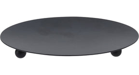 Kaarsenplateau d12 h1cm staal zwart