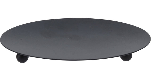 Kaarsenplateau d12 h1cm staal zwart