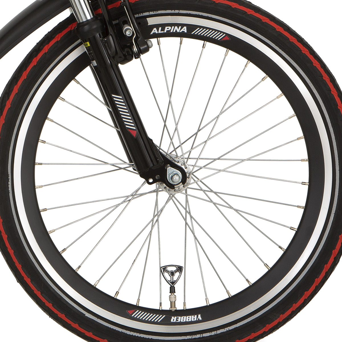 Koło przednie Alpina 20 hlqc yabber black cynk spk