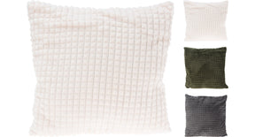 Kussen polyester flannel 45x45cm 4 assortie kleur