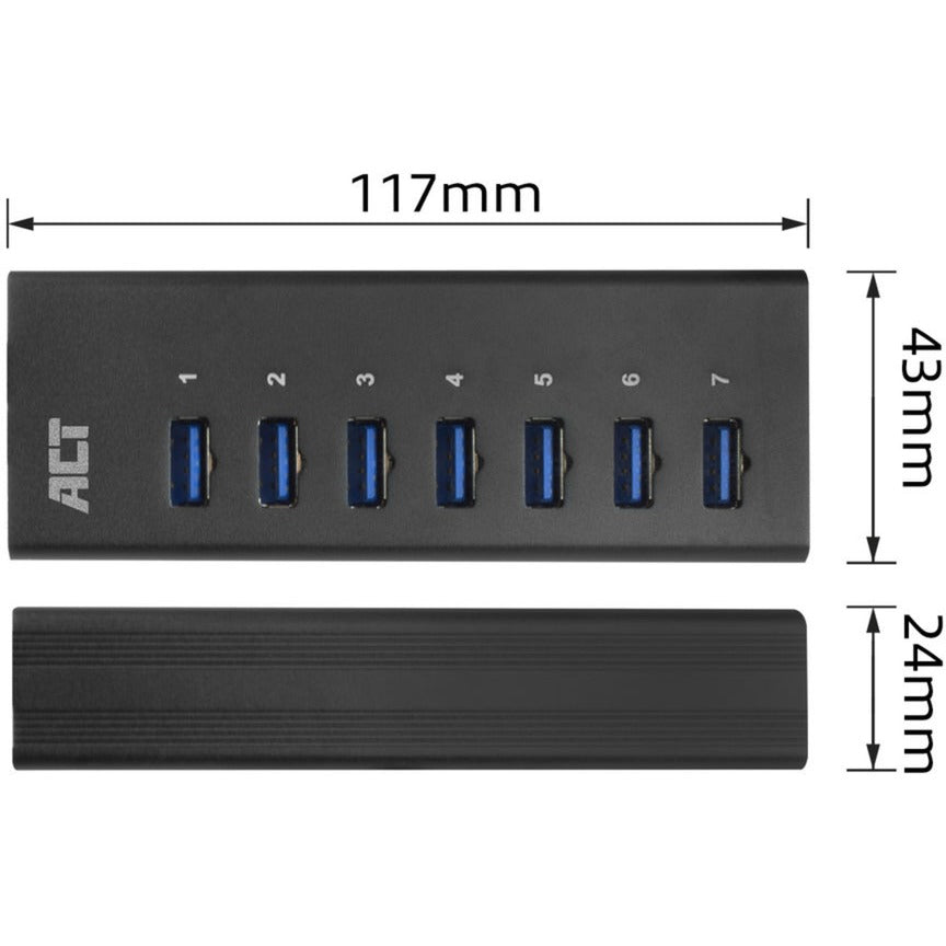 Act Connectivity Port USB 7 Port z StroomAdapter