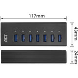 Act Connectivity Port USB 7 Port z StroomAdapter