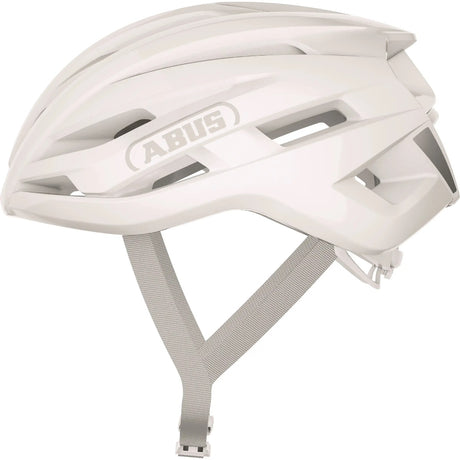 Kask rowerowy Abus Stormchaser ace czysty biały m - 54-58 cm - biały - odpowiedni do stosowania na rowerach wyścigowych - rowerach szutrowych - 220 g