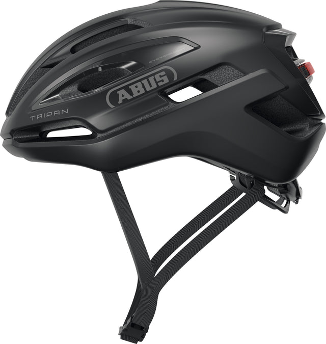 Kask rowerowy Abus taipan led aksamitny czarny l - 57-61 cm - czarny - odpowiedni do stosowania na rowerach szutrowych - 315 g