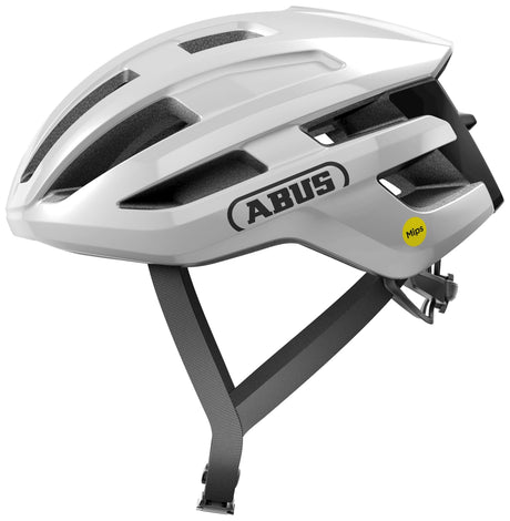 Kask Abus Powerdome z błyszczącą bielą