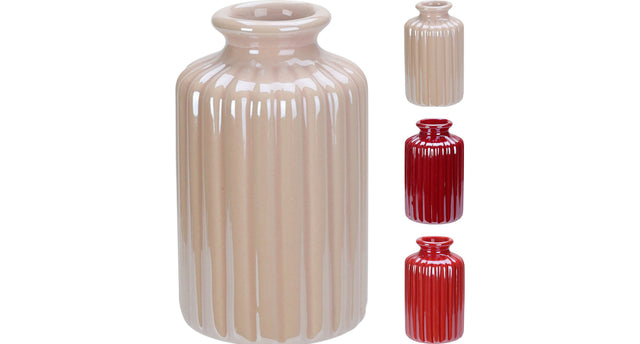 Vaas met relief electroplated d6 h10cm 3 assortie kleur