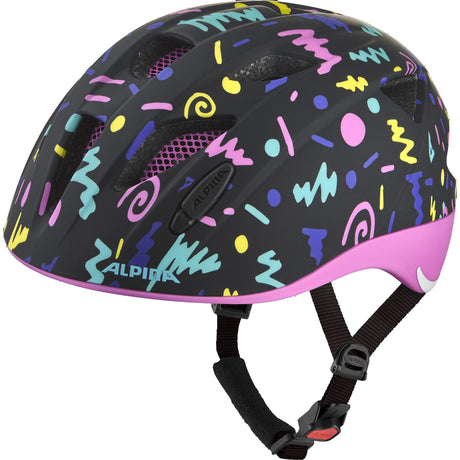 Kask dziecięcy Olympic Sportswear Alpina Sports ximo flash czarno-konfetti 47-51 mat